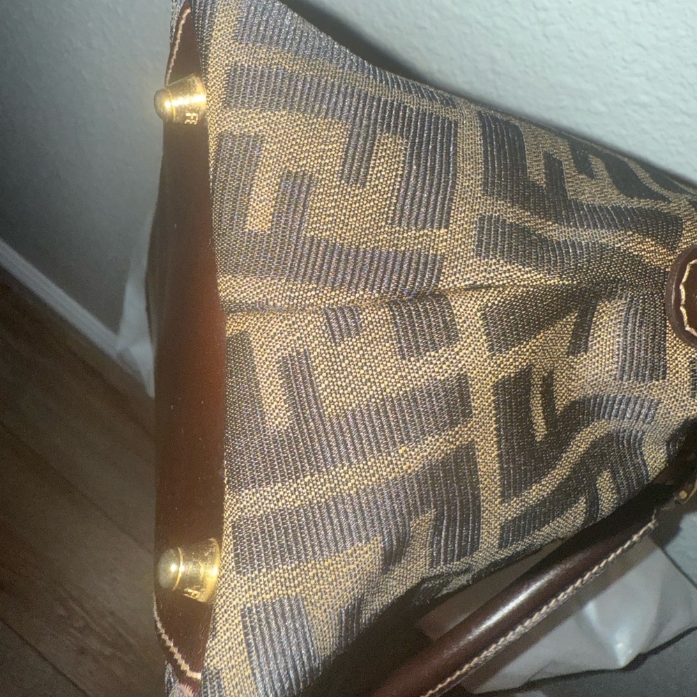 AUTHENTIC FENDI Logo Zucca  Shoulder/Crossbody Bag w/Removable Strap - Picture 13 of 17